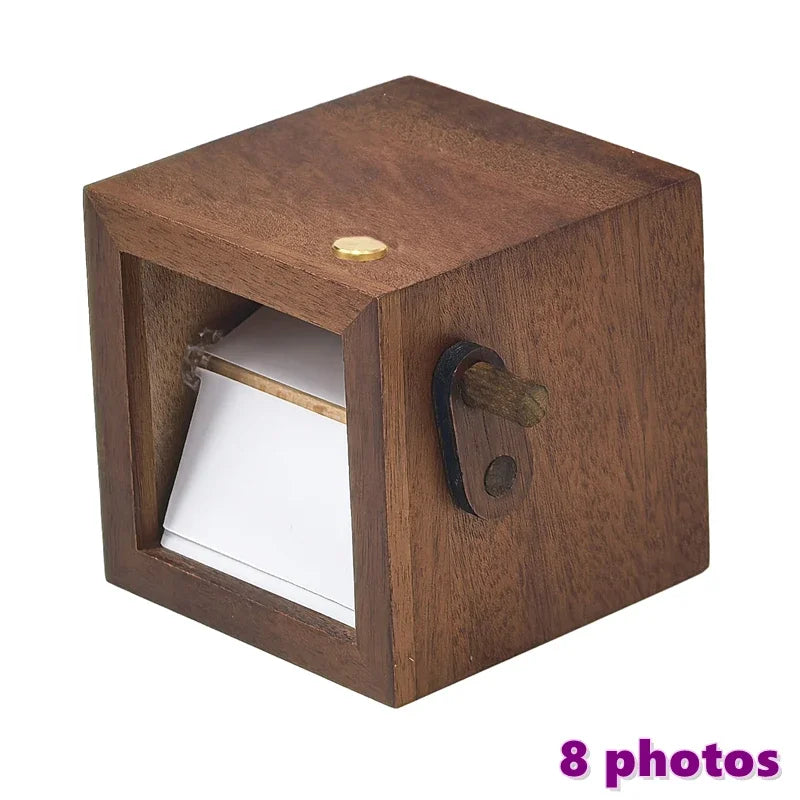 Hand Cranked Glowing Photo Flip Book Machine 8/16 Pictures DIY Graduation Season Birthday Wedding Hand Motion Photo Album