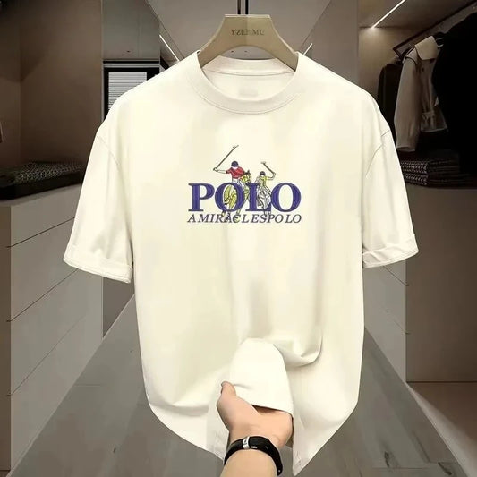 2025 Summer New Luxury Brand American Spring/Summer Print Equestrian Commuting Comfort Sportswear Men's and Women's T-shirts