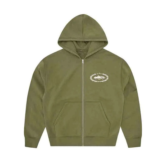 2025 European and American Devil's Island New American Street Trendy Harajuku Ins Hooded Loose Sweatshirt Zipper Jacket Pants Se
