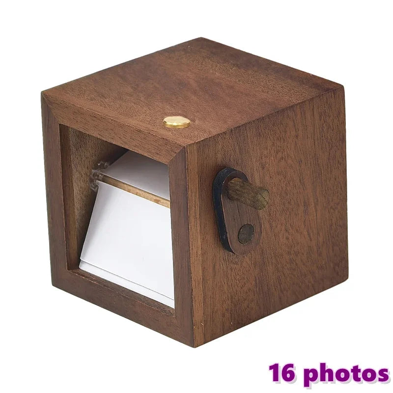 Hand Cranked Glowing Photo Flip Book Machine 8/16 Pictures DIY Graduation Season Birthday Wedding Hand Motion Photo Album