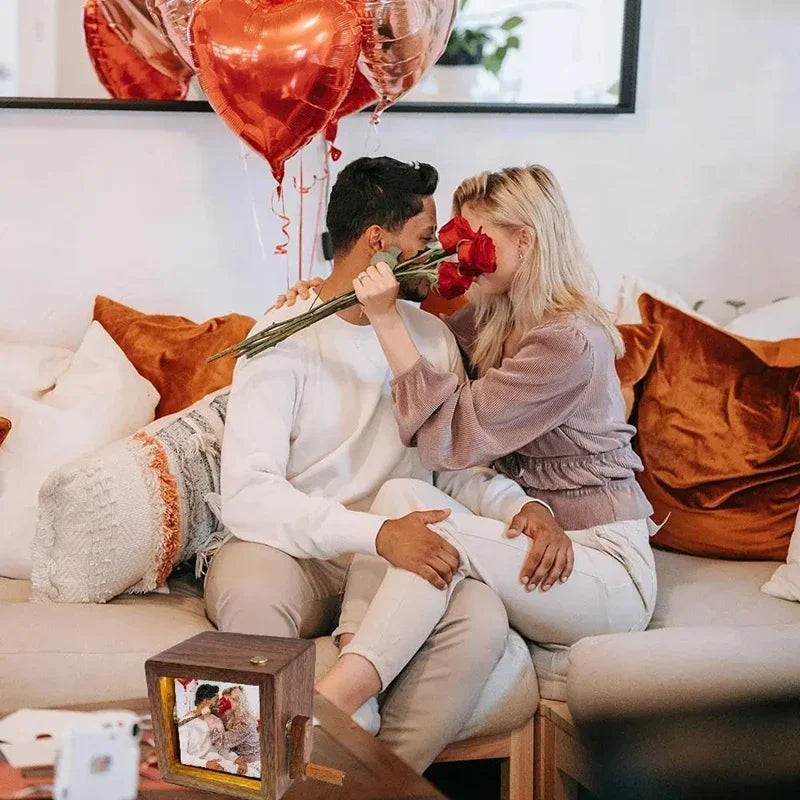 Hand Cranked Glowing Photo Flip Book Machine 8/16 Pictures DIY Graduation Season Birthday Wedding Hand Motion Photo Album