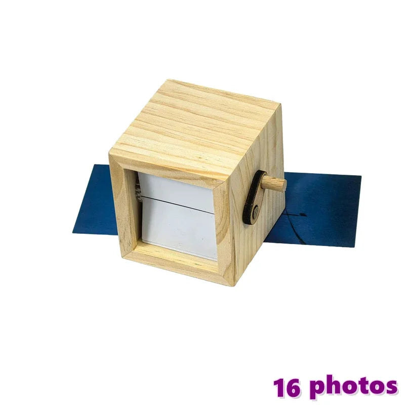 Hand Cranked Glowing Photo Flip Book Machine 8/16 Pictures DIY Graduation Season Birthday Wedding Hand Motion Photo Album